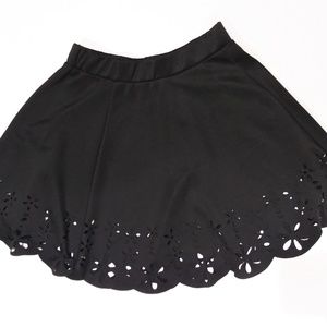 Lace A Line Skirt Women Black Large